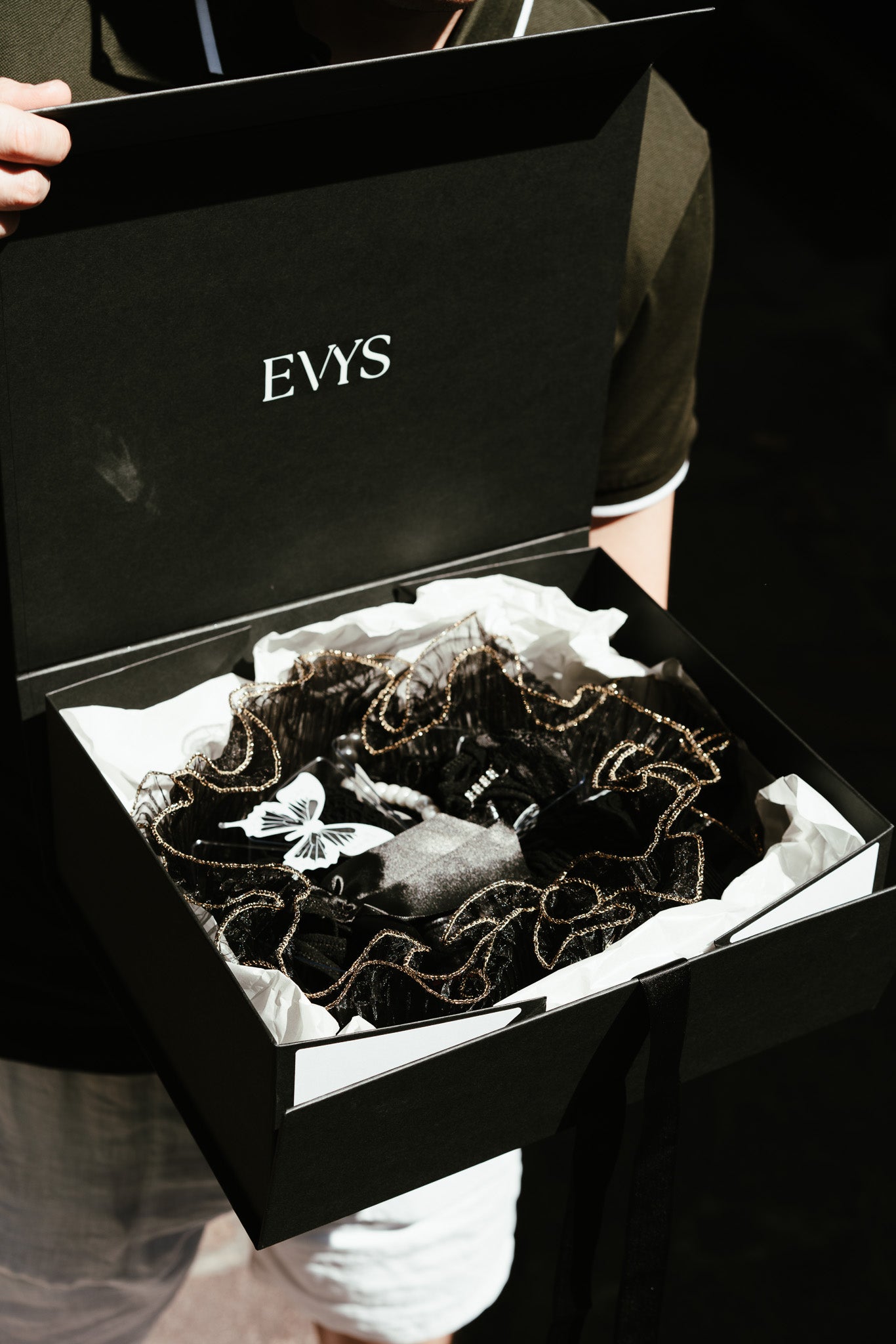 Black Lingerie gift box set witgh luxurious packaging