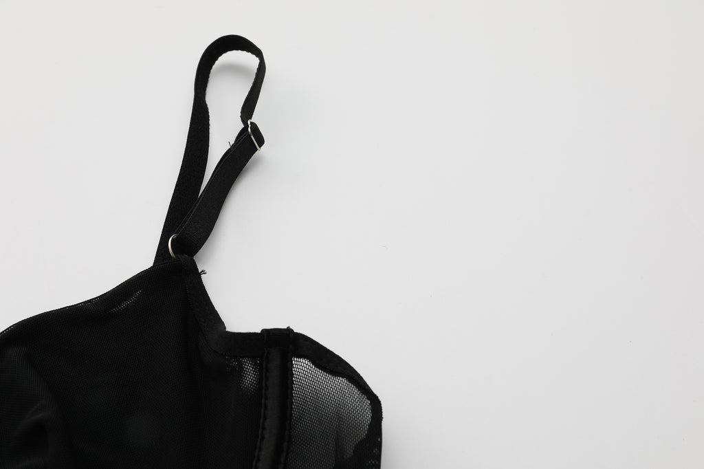 Black Eclipse Sheer Bodysuit Set