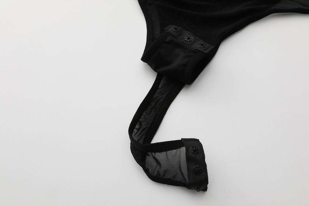 Black Eclipse Sheer Bodysuit Set