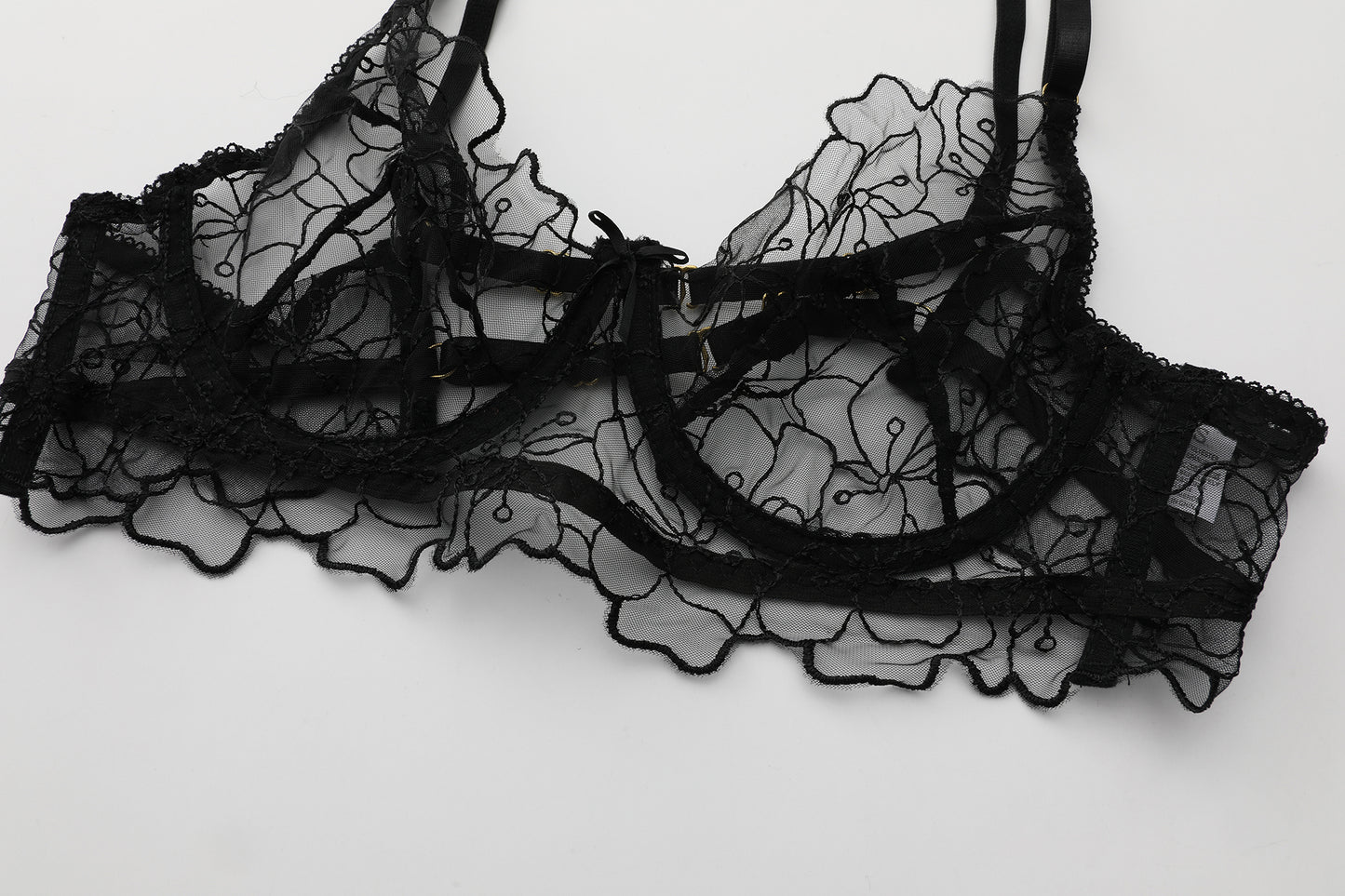 Daphne's Enchanting Floral Lace Lingerie Set
