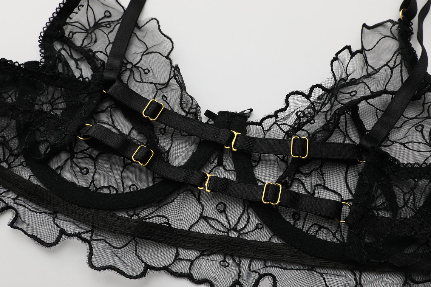 Daphne's Enchanting Floral Lace Lingerie Set