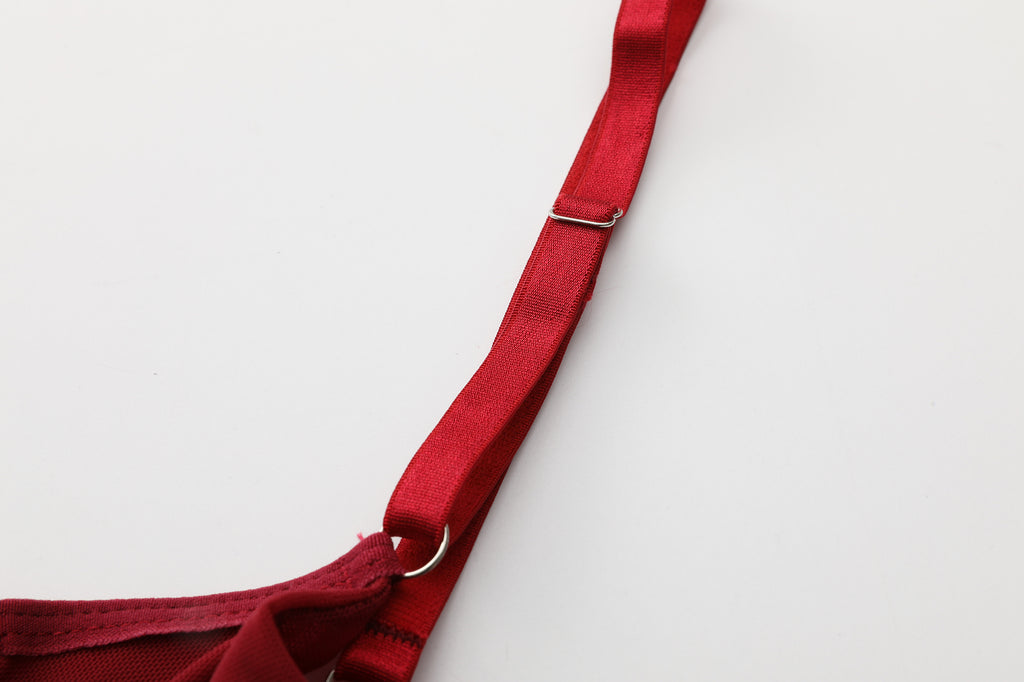 Rouge Radiance Red Sheet Bodysuit Ensemble