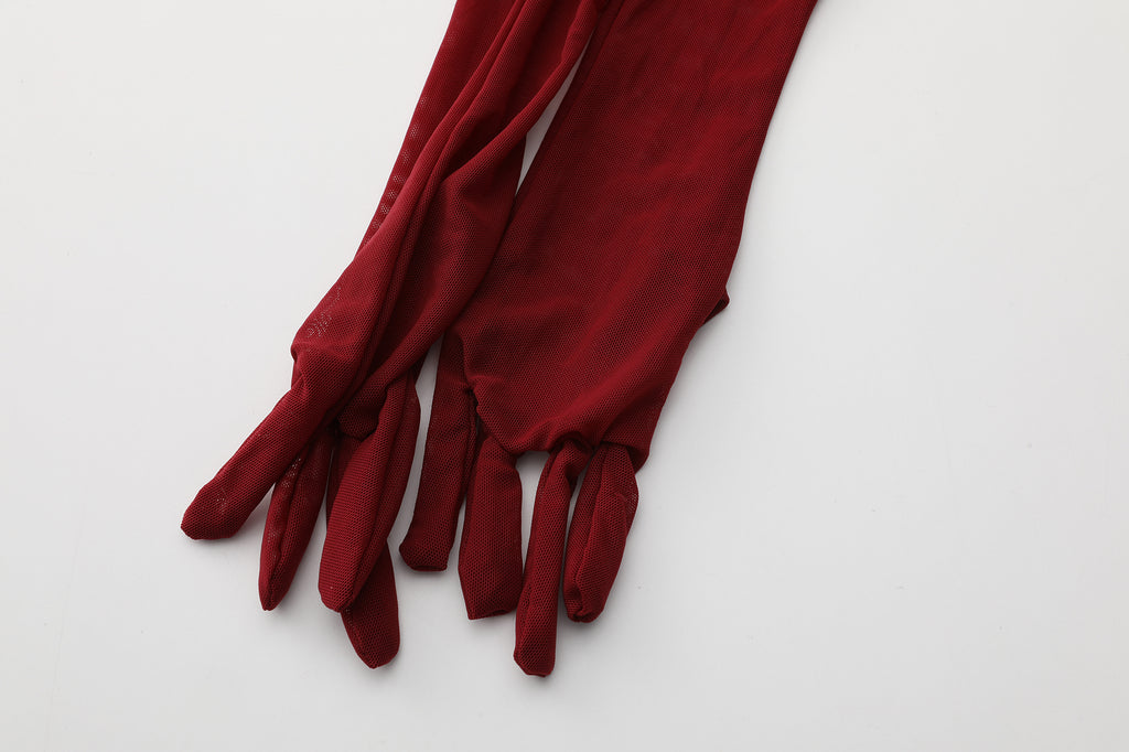Rouge Radiance Red Sheet Bodysuit Ensemble