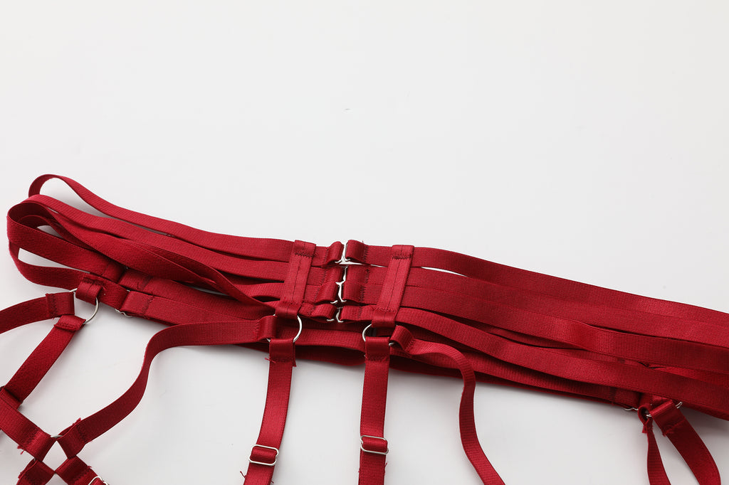 Rouge Radiance Red Sheet Bodysuit Ensemble