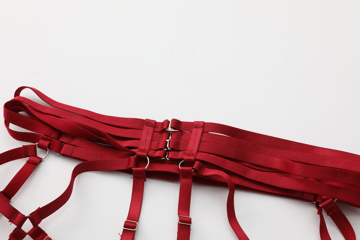 Rouge Radiance Red Sheet Bodysuit Ensemble