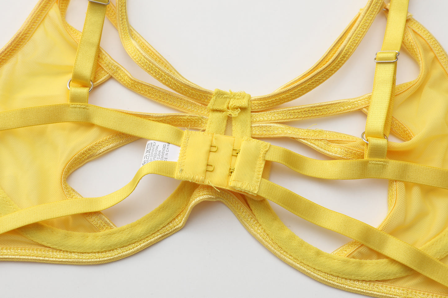 Butterfly Kiss Yellow Sheer Lingerie Set