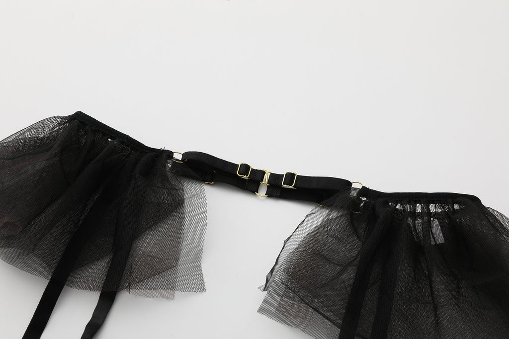 Tessa's Playful Mesh and Tutu Lingerie Set