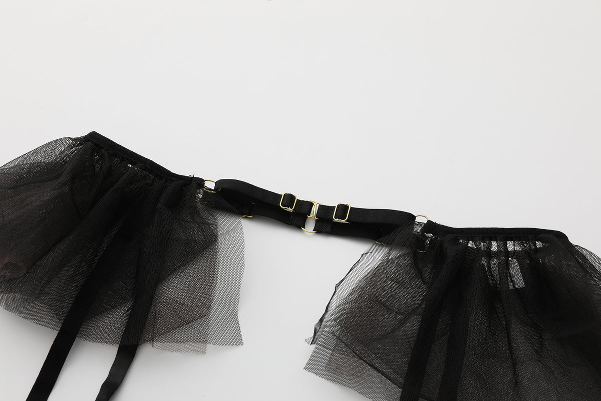 Tessa's Playful Mesh and Tutu Lingerie Set