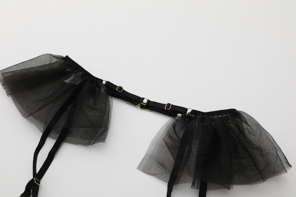 Tessa's Playful Mesh and Tutu Lingerie Set