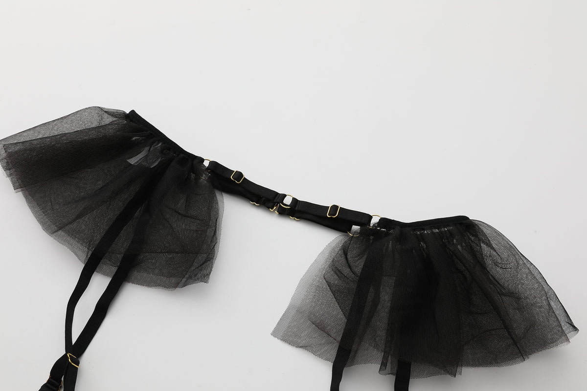 Tessa's Playful Mesh and Tutu Lingerie Set