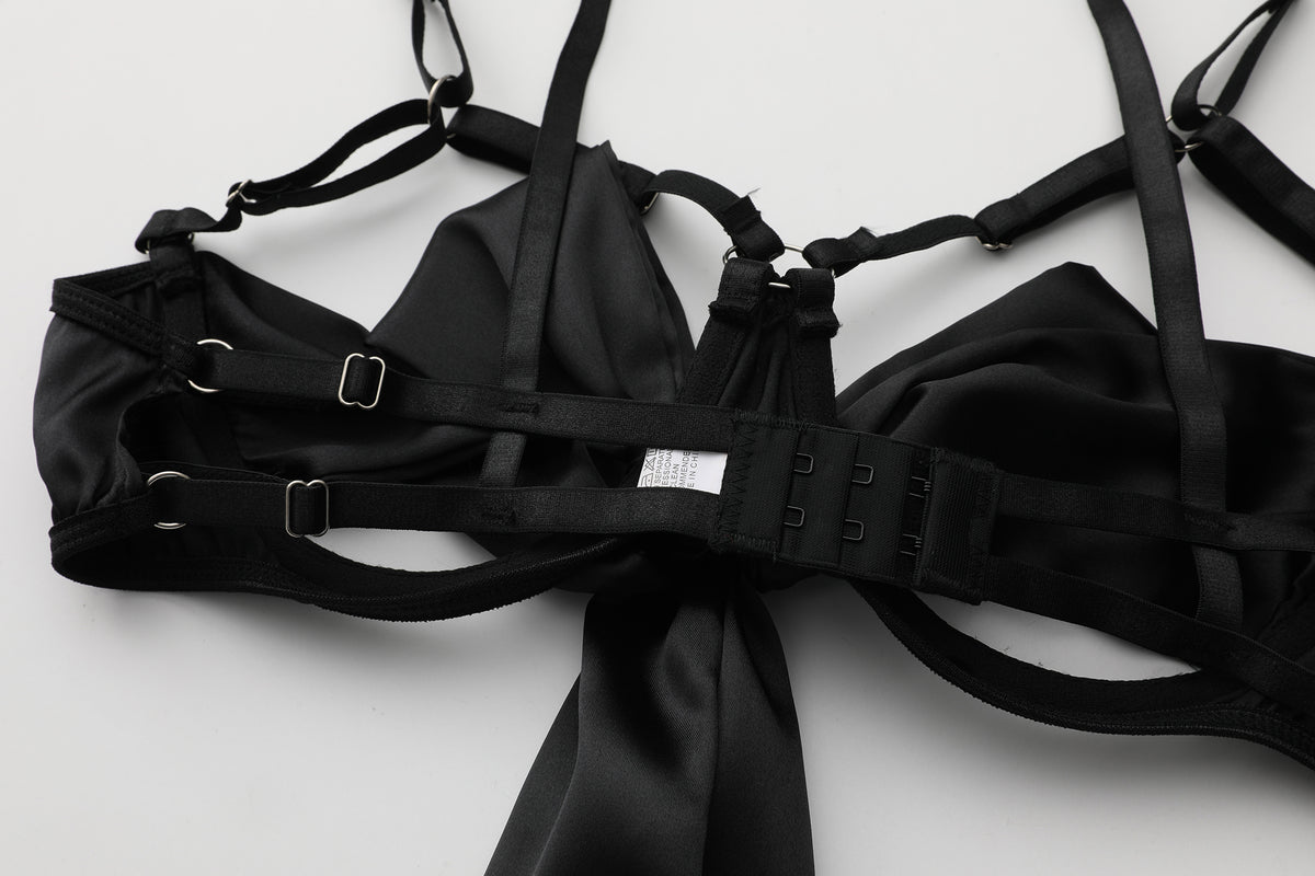 The Bow Bliss Silky Lingerie Set