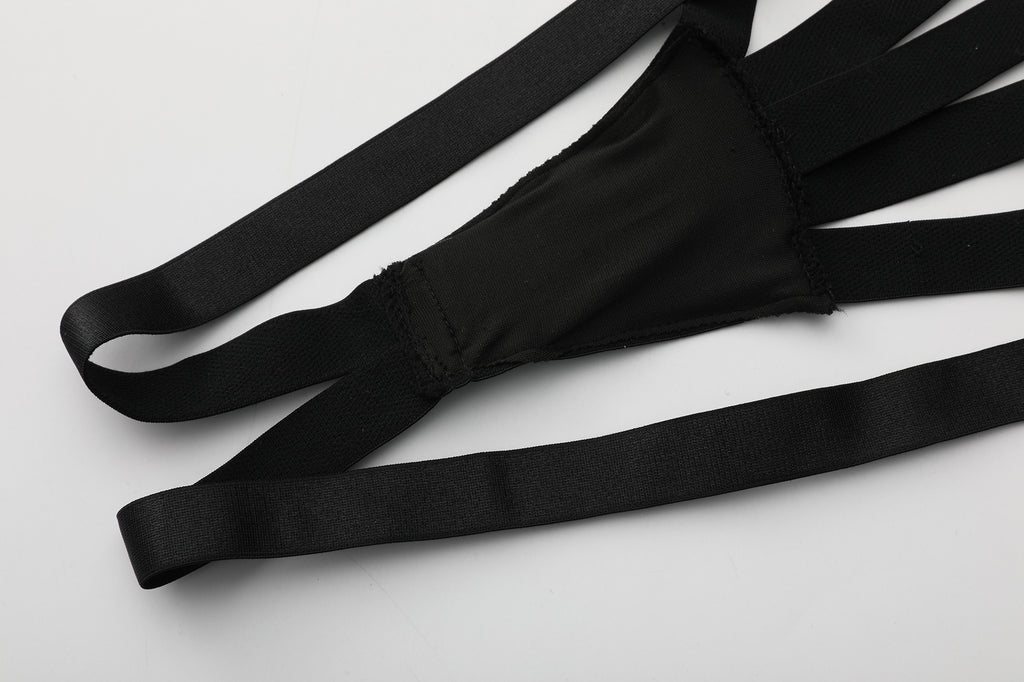Luna's Midnight Straps Bodysuit Set