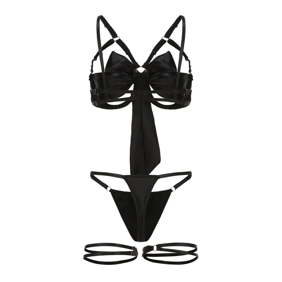 The Bow Bliss Silky Lingerie Set