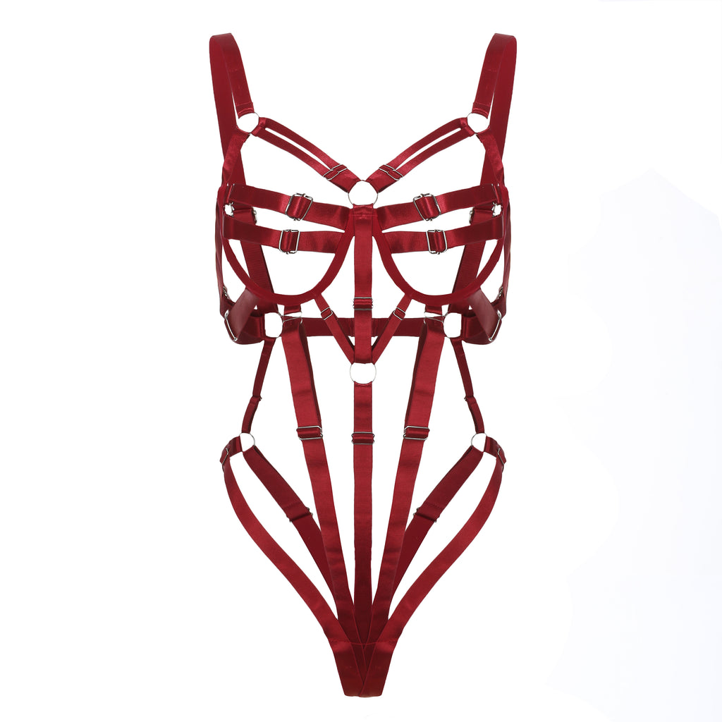 Luna's Midnight Straps Bodysuit Set