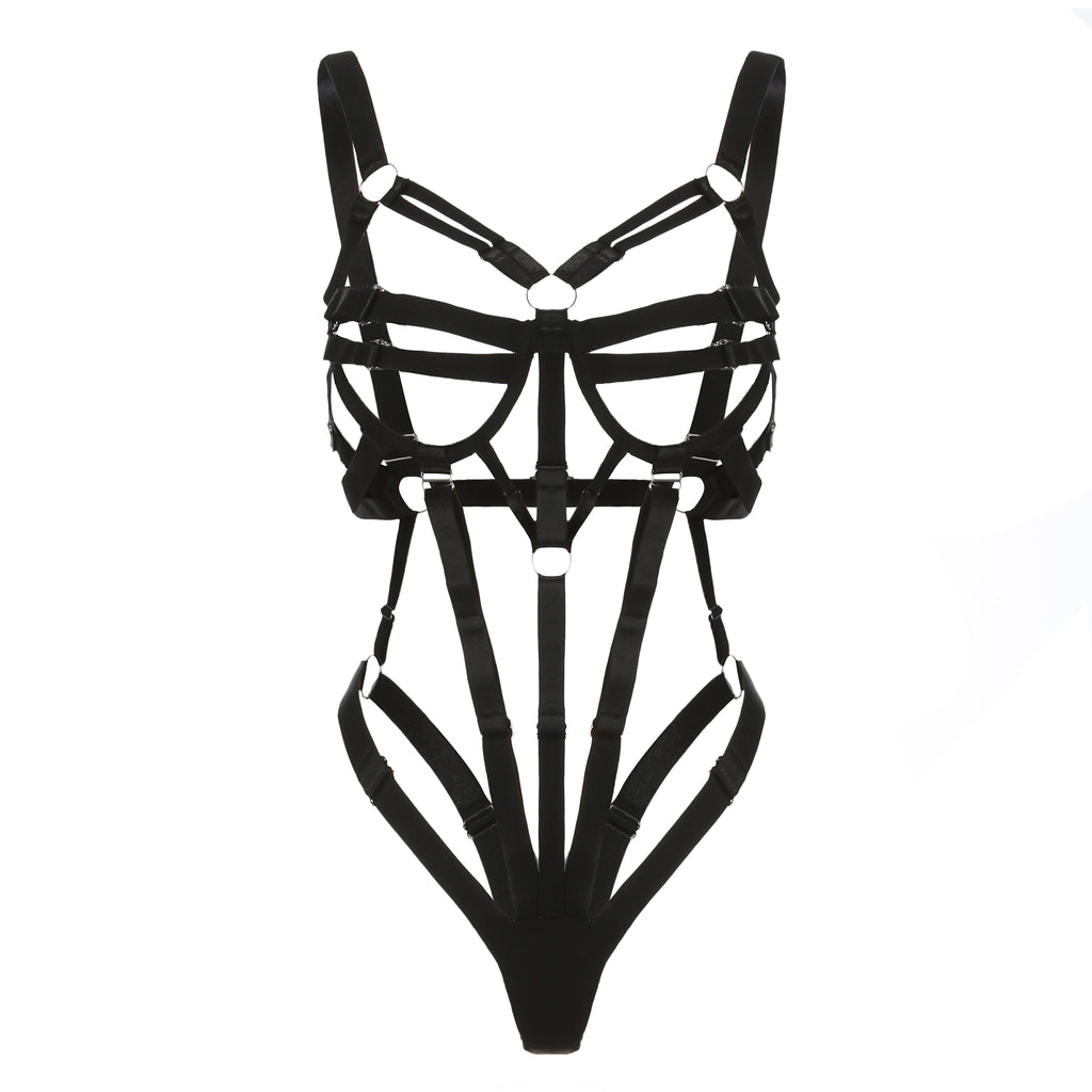 Luna's Midnight Straps Bodysuit Set