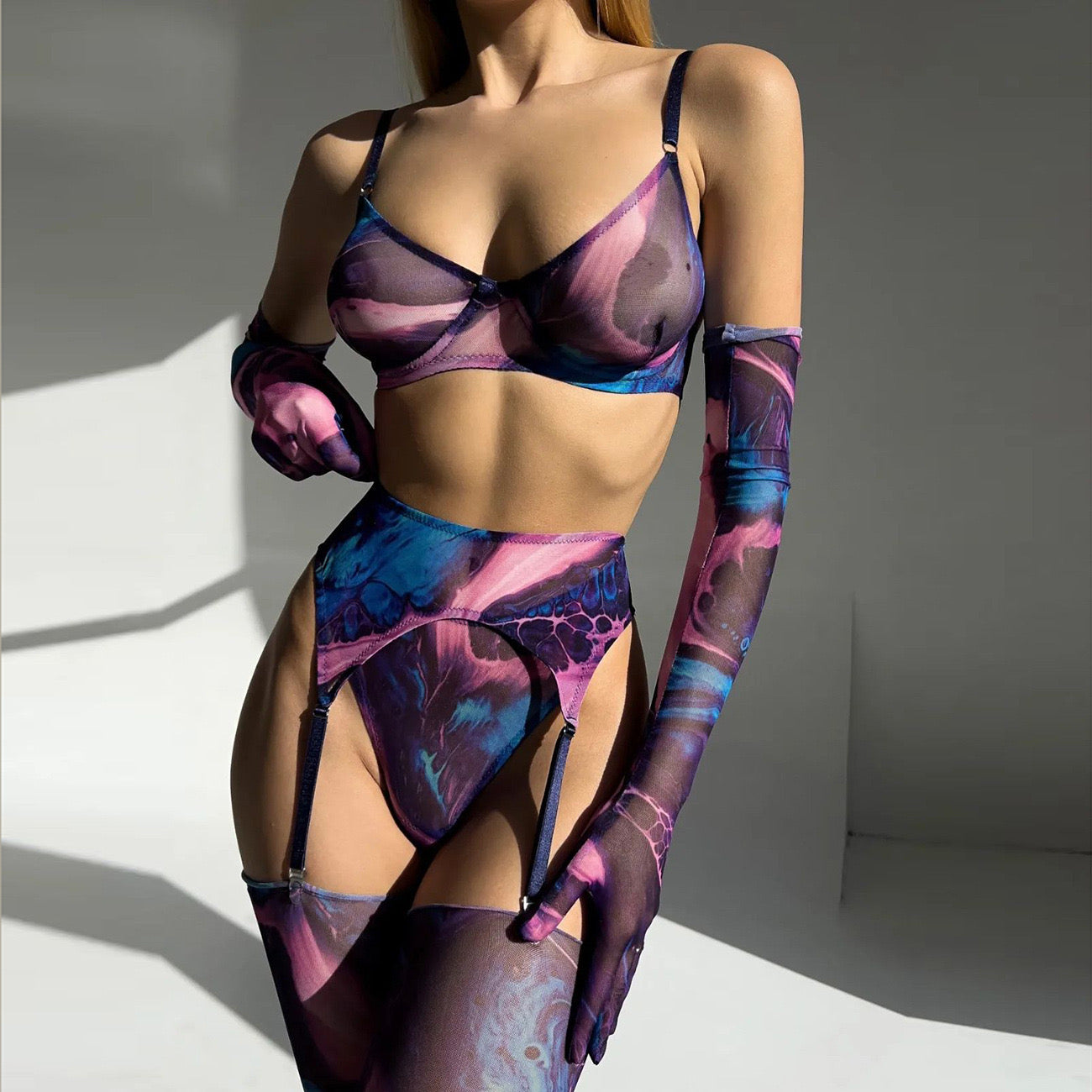 Chromatic Muse Paint Mix Lingerie Set