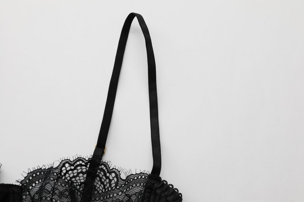 Midnight Temptation Black Lace Lingerie Set - EVYS Lingerie