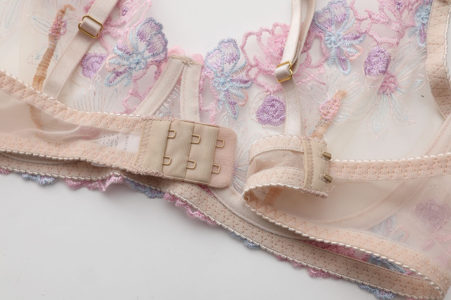 Blooming Romance Pastel Floral Lace Lingerie Set - EVYS Lingerie