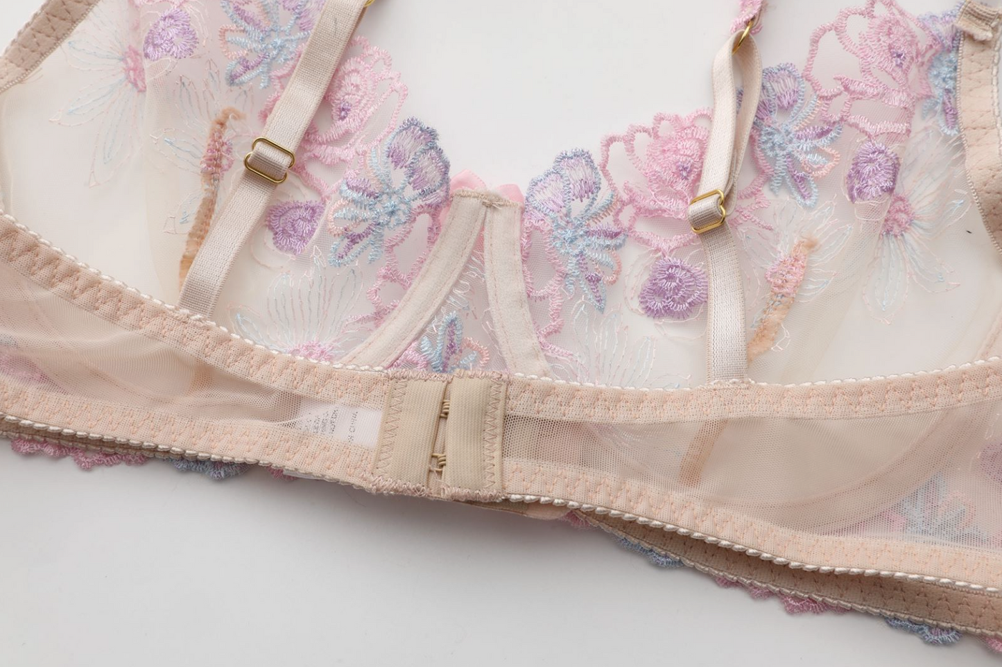 Blooming Romance Pastel Floral Lace Lingerie Set - EVYS Lingerie
