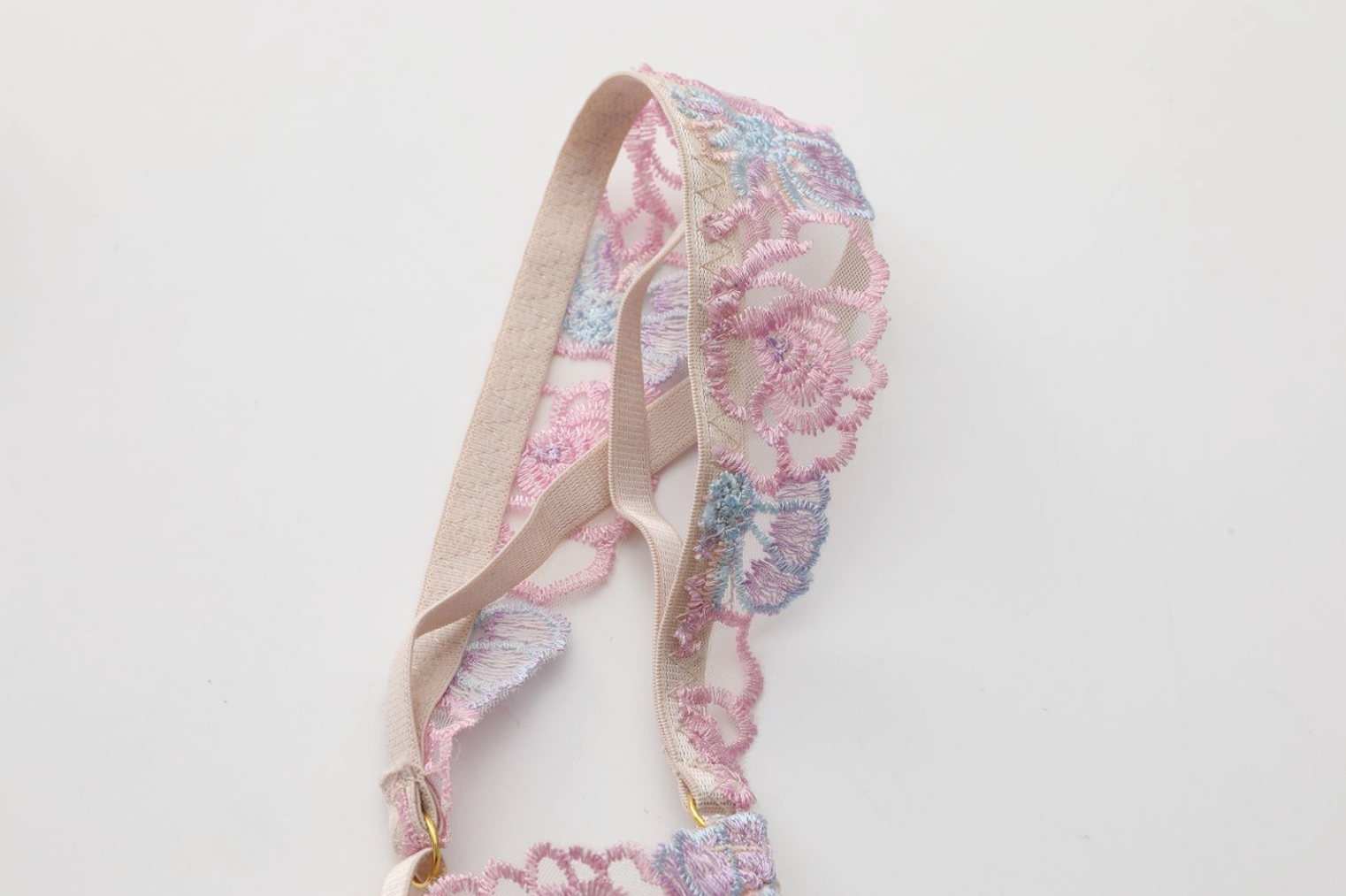 Blooming Romance Pastel Floral Lace Lingerie Set - EVYS Lingerie