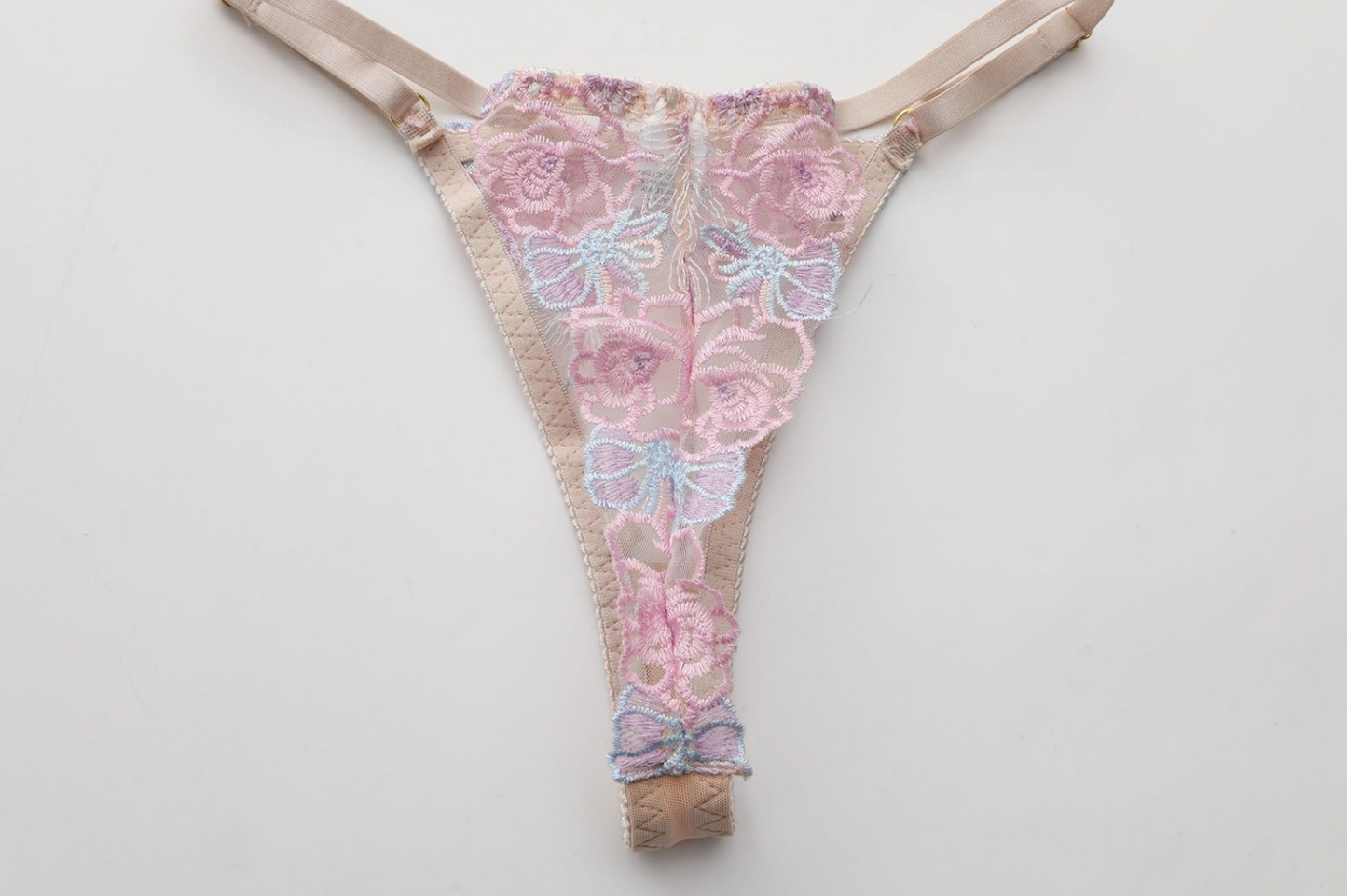 Blooming Romance Pastel Floral Lace Lingerie Set - EVYS Lingerie