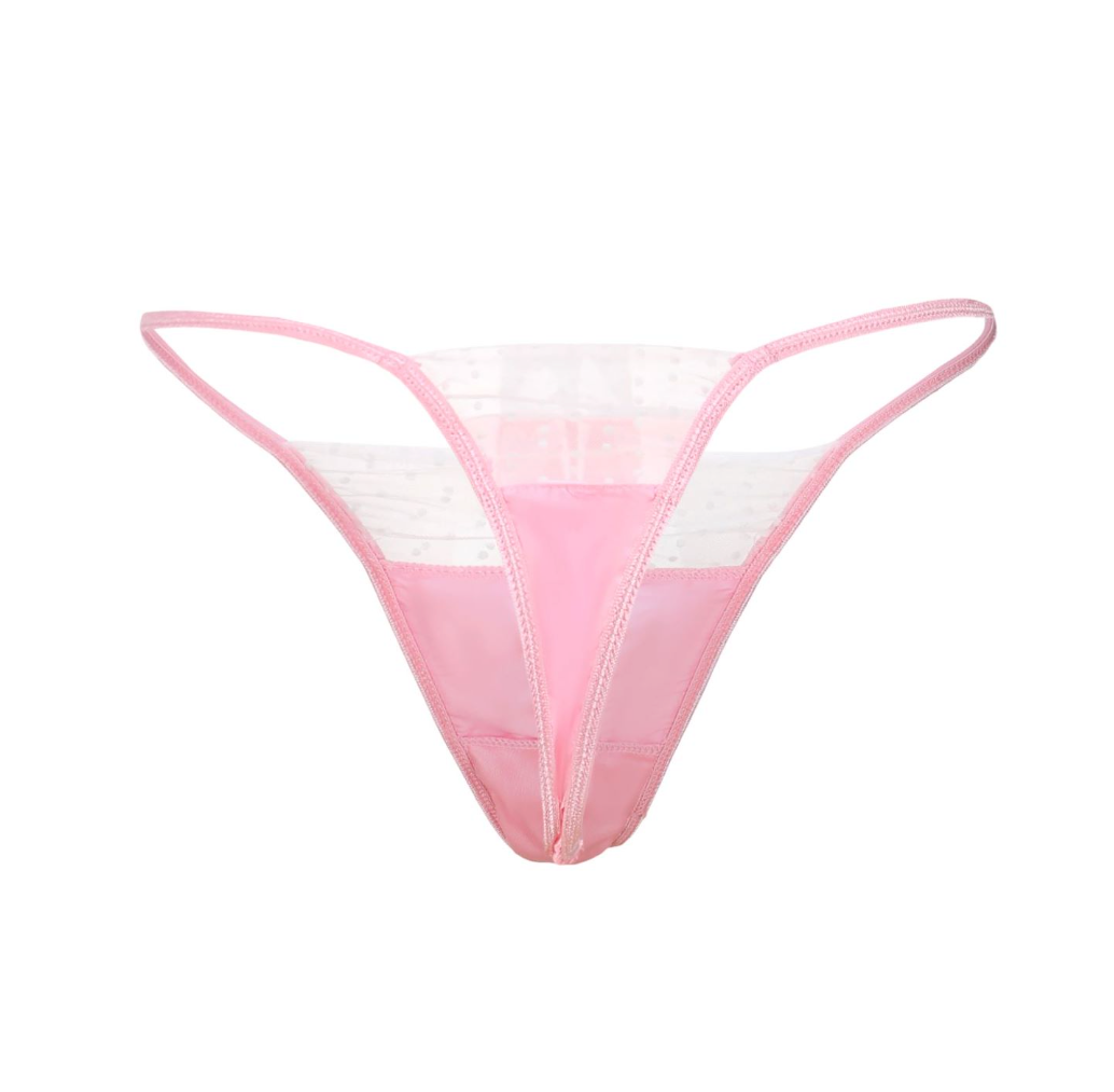 Silky Sweets Pink Polka Dot Lace Lingerie Set - EVYS Lingerie