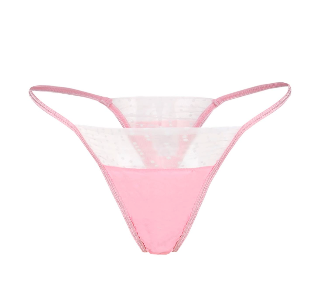 Silky Sweets Pink Polka Dot Lace Lingerie Set - EVYS Lingerie