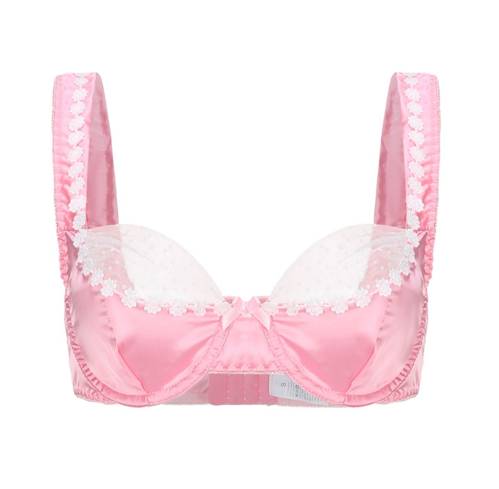 Silky Sweets Pink Polka Dot Lace Lingerie Set - EVYS Lingerie