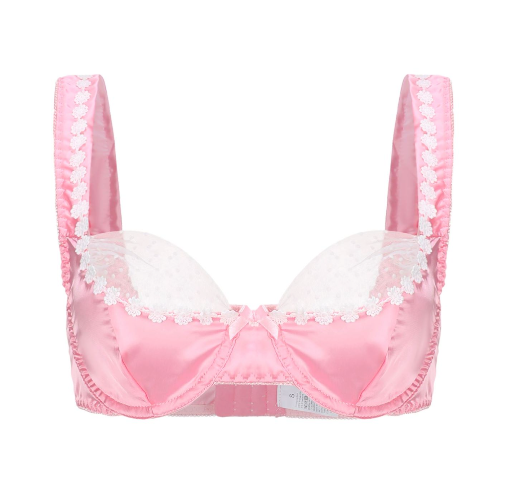 Silky Sweets Pink Polka Dot Lace Lingerie Set - EVYS Lingerie