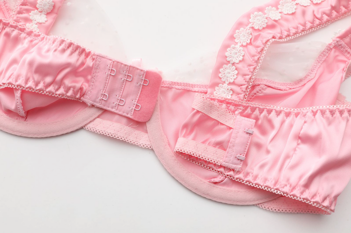 Silky Sweets Pink Polka Dot Lace Lingerie Set - EVYS Lingerie